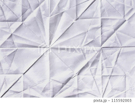 折り目の付いたコピー紙のテクスチャ　古紙　包み紙　グランジ　紙ゴミ　紙屑 115592003