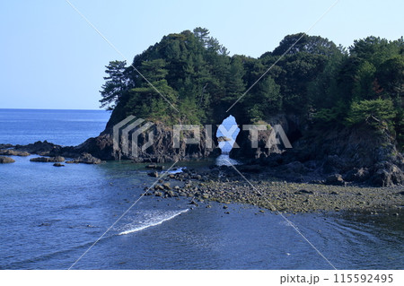 樫西海岸の弁天島　初夏　（高知県　大月町） 115592495