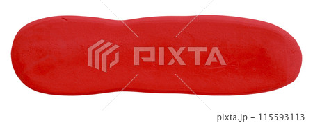 Plasticine is a red brush isolated on a white background. 115593113