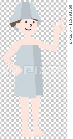 戴著桑拿帽的女人 115593369