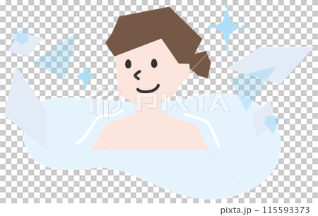 水風呂に入る女性 水風呂に入る女性 115593373