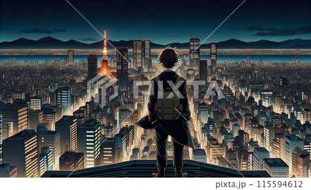 街を見下ろす不良 街を見下ろす不良 115594612