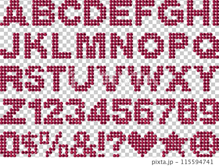 Rhinestones, letters, wine red 115594741