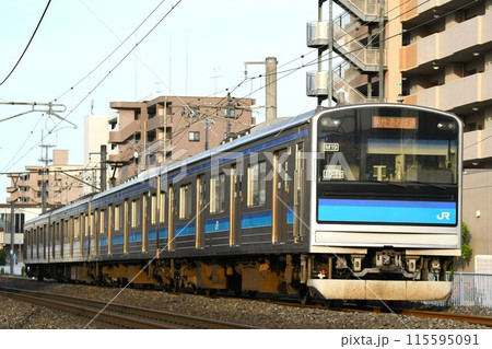 あおば通へ向けて仙石線をゆく205系3100番台 あおば通へ向けて仙石線をゆく205系3100番台 115595091