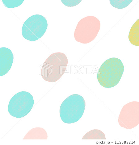 楕円のゆるい水玉模様の背景イラスト 爽やか 115595214