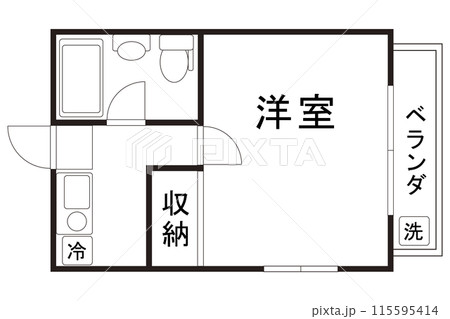 間取り図 住宅 マンション アパート イメージ素材 間取り図 住宅 マンション アパート イメージ素材 115595414
