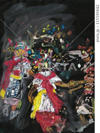 青森ねぶたはねと【黒背景】複数名 115595682