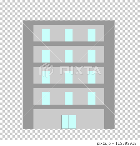 Exterior illustration material of the apartment 115595918