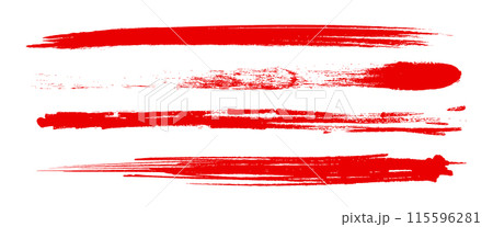 ブラシストローク 筆のラインセット ブラシストローク 筆のラインセット 115596281