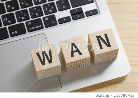 WANと書かれた積み木のブロック WANと書かれた積み木のブロック 115596418