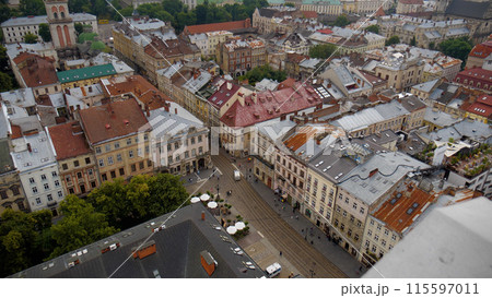 Center of Lviv. Market Square. View from the town hall 115597011
