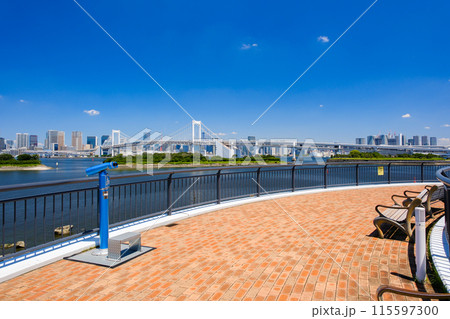 東京都港区 お台場海浜公園、展望デッキ 115597300