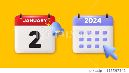 2nd day of the month icon. Calendar date 3d icon. Event schedule date. Meeting appointment time. 2nd day of January month. Calendar event reminder date. Vector 2nd day of the month icon. Calendar date 3d icon. Event schedule date. Meeting appointment time. 2nd day of January month. Calendar event reminder date. Vector 115597341