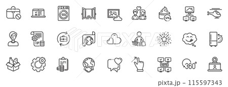 Icons pack as Settings blueprint, Refrigerator timer and Global business line icons for app include Touchscreen gesture, Uv protection, Helicopter outline thin icon web set. Vector Icons pack as Settings blueprint, Refrigerator timer and Global business line icons for app include Touchscreen gesture, Uv protection, Helicopter outline thin icon web set. Vector 115597343