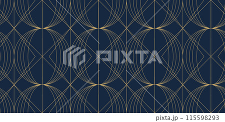 Luxury geometric seamless pattern. Abstract background, Decorative wallpaper.  115598293
