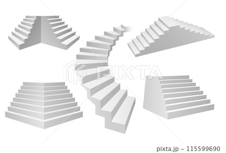 3d white blank pedestal set 3d white blank pedestal set 115599690