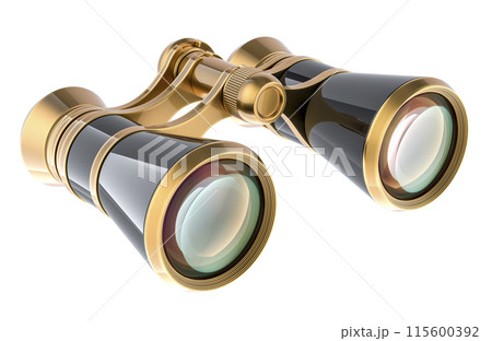 Theater binoculars, opera glasses. 3D rendering Theater binoculars, opera glasses. 3D rendering 115600392