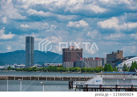 琵琶湖畔風景　大津市 115600924