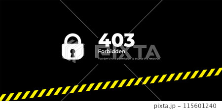 403 Forbidden error page. Vector layout template 115601240