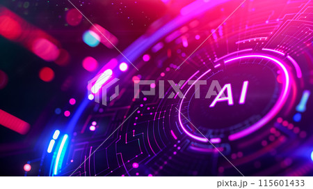 サイバー空間にあるAI・人工知能のコンセプト サイバー空間にあるAI・人工知能のコンセプト 115601433