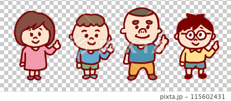 Comical and cute children Comical and cute children 115602431