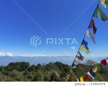 ネパール・ナガルコットから眺めるヒマラヤの峰々 Himalayas from Nagarkot 115602478