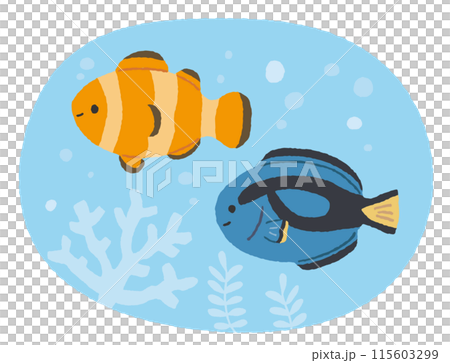小丑魚和小丑魚的插圖 115603299