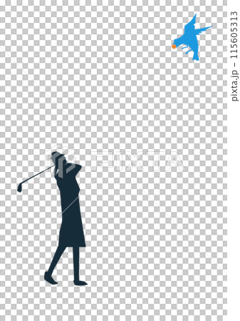 高爾夫球手和鳥 高爾夫球手和鳥 115605313