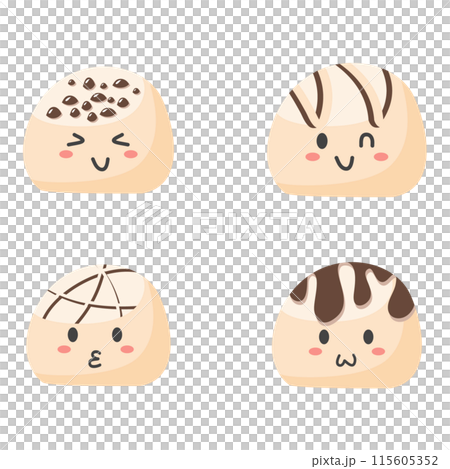 cute chocolate cartoon style  115605352