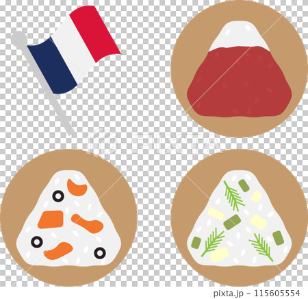 圖標素材集的靈感來自於簡單的巴黎飯糰 115605554