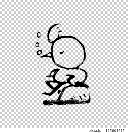 Bad seagull illustration 115605615
