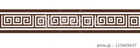 Greek key seamless border pattern Decorative ancient meander 115605637