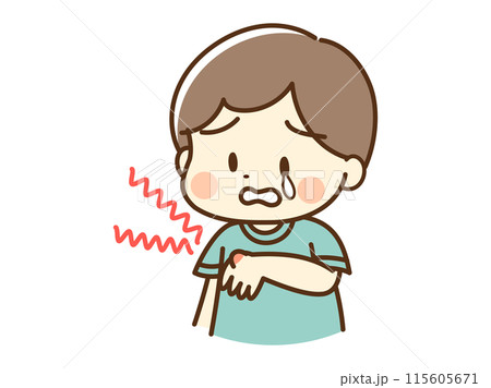 手がかゆい子供 115605671