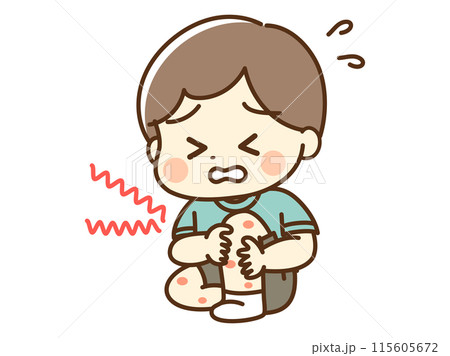 足がかゆい子供 115605672