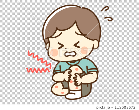 足がかゆい子供 115605672