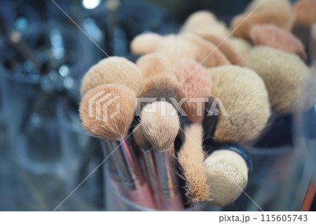 Makeup brush set at beauty store, Makeup brush set at beauty store, 115605743