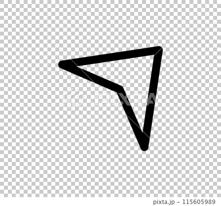 Simple triangle arrow icon Simple triangle arrow icon 115605989