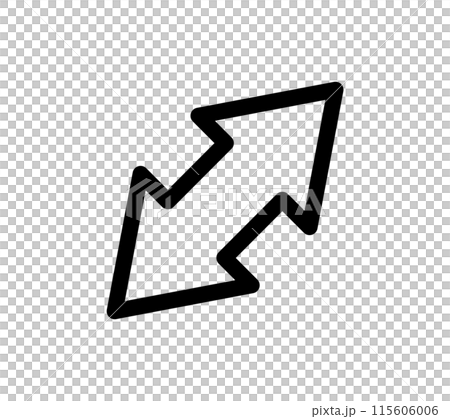Simple double arrow icon Simple double arrow icon 115606006