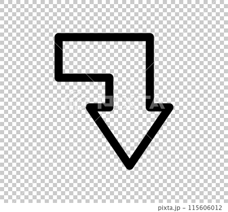Simple arrow icon 115606012