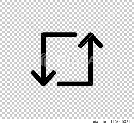 Simple rotating arrow icon 115606021