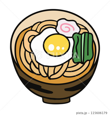 温うどん 線画イラスト 温うどん 線画イラスト 115606179