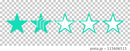 簡單的綠色兩星標記 115606515