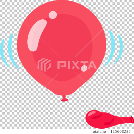 充氣橡膠氣球和未充氣橡膠氣球 充氣橡膠氣球和未充氣橡膠氣球 115608283