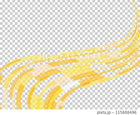 Background illustration: Cyber geometry, wave, yellow, transparent background Background illustration: Cyber geometry, wave, yellow, transparent background 115608496