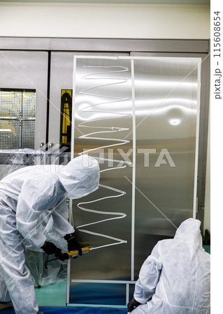 内装工事ステンレス板貼り 115608654