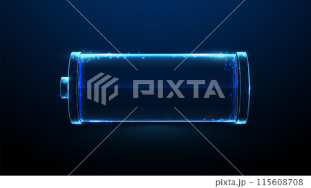 Neon lithium battery glowing icon. Recharging power energy technology. Vector illustration Neon lithium battery glowing icon. Recharging power energy technology. Vector illustration 115608708