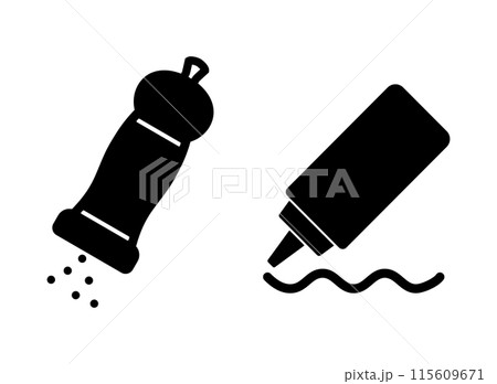 胡椒　スパイス　ソースボトル　アイコン 115609671