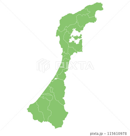 分割できる石川県地図　 115610978