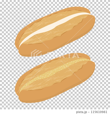 法國牛奶與法國花生插畫 115610981