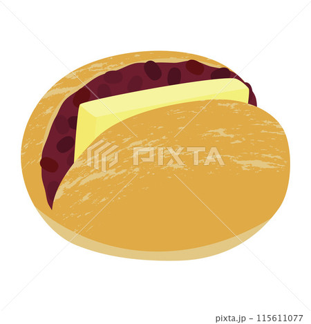 あんバターサンドのイラスト あんバターサンドのイラスト 115611077